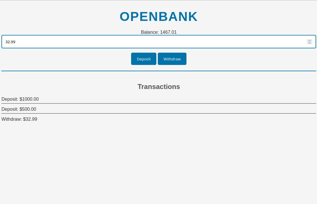 OpenBank DBMS